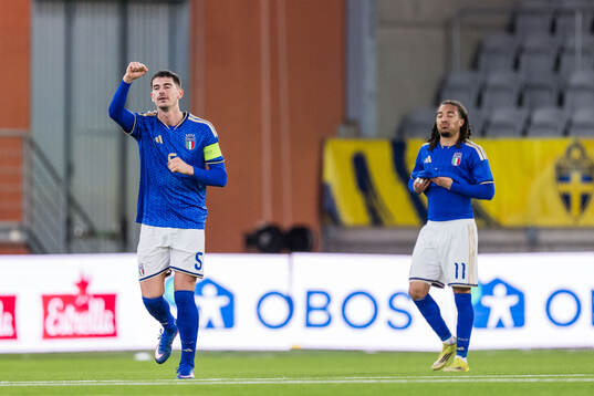 Luca Lipani of Italy celebrates