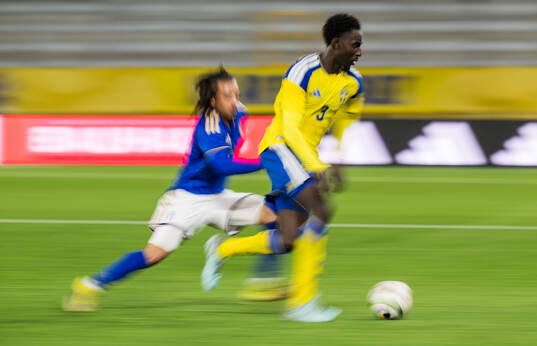 Luca Koleosho of Italy and Peter Amoran of Sweden