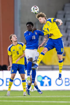 Jeff Ekhator of Italy and Markus Karlsson and Lukas