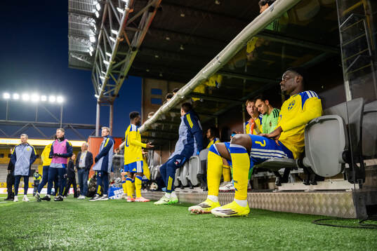 Genesis Antwi of Sweden looks dejected