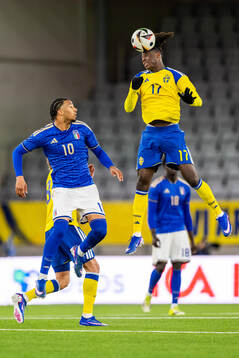 Cher Ndour of Italy and Alieu Njie of Sweden