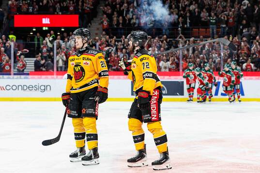 Luleås Filip Eriksson och Ben Tardif deppar