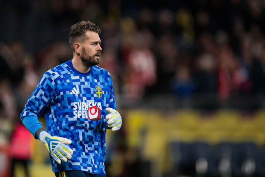 Goalkeeper Kristoffer Nordfeldt of Sweden