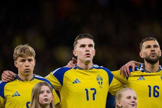 Daniel Svensson, Viktor Gyökeres and Jesper Karlström of