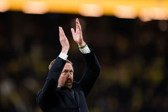 Head coach Graham Potter of Sweden celebrates