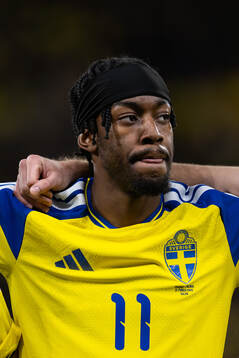 Anthony Elanga of Sweden at line up