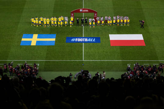 Players of Sweden and Poland