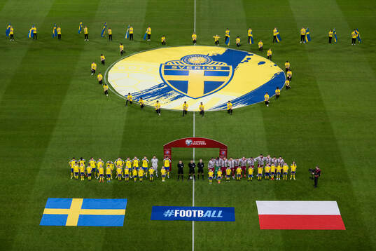 Players of Sweden and Poland