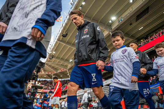 Sander Berge of Norway enters the pitch