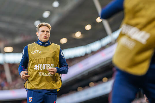 Torbjørn Lysaker Heggem of Norway warms up