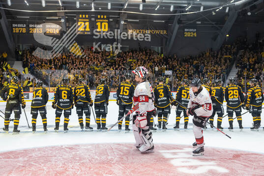 Malmö Redhawks målvakt Marek Langhamer och Robin Salo