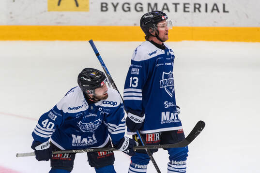 Karlskogas Kalle Jellvert och Hampus Plato deppar