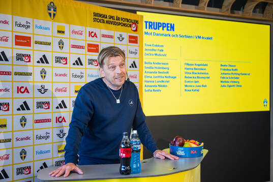 Head coach Tony Gustavsson of the Swedish women's national