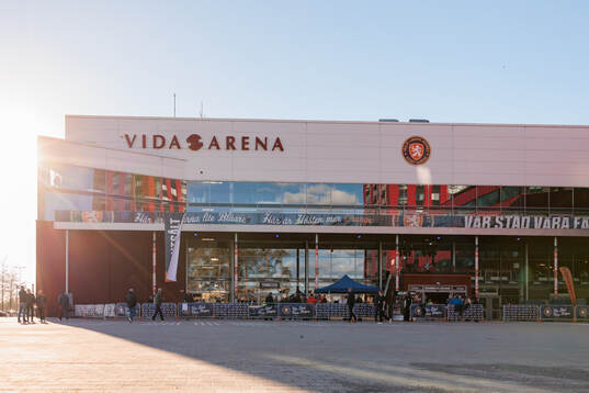 Exteriör vy av Vida arena