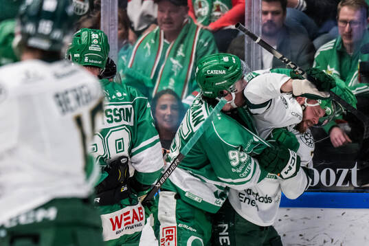 Bråk mellan Mark Friedman och Färjestads Axel Bergkvist
