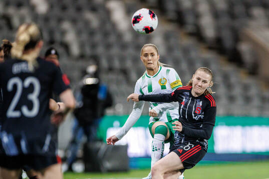 Alice Carlsson of Hammarby and Denisa Rancova of Sparta