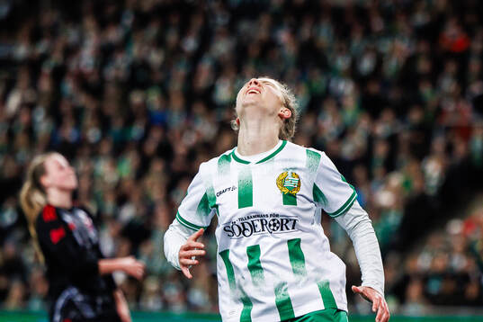 Hannah Sjödahl of Hammarby reacts