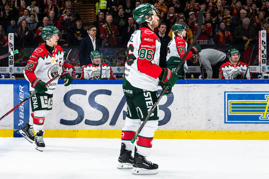 Frölundas Max Friberg, Max Lindholm, Erik Thorell, Isac