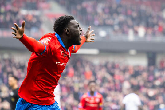 Helsingborgs Demba N'Diaye jublar