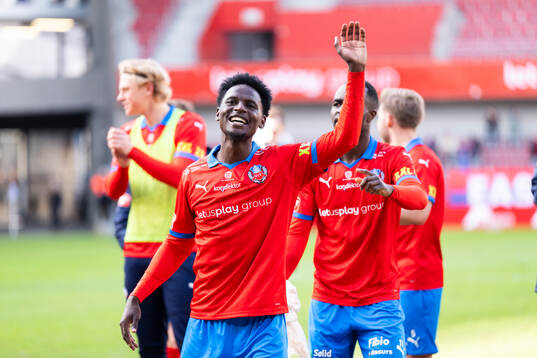 Helsingborgs Daouda Amadou jublar