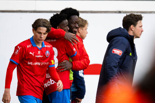 Helsingborgs Clancy Valere Biten jublar
