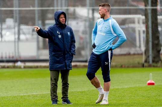 Fotbollschef Daniel Andersson och Pontus Jansson