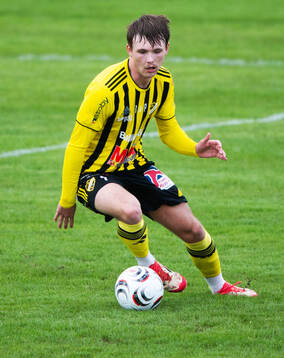 IFK Hässleholms Viggo Sigfridsson i matchen i division 3