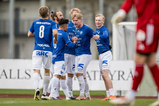 Trelleborgs Oskar Gabrielsson jublar