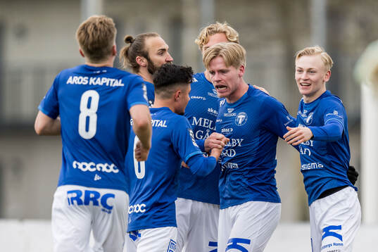 Trelleborgs Oskar Gabrielsson jublar