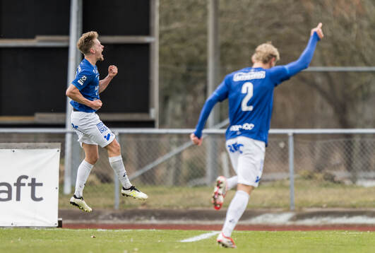 Trelleborgs Oskar Ruuska jublar