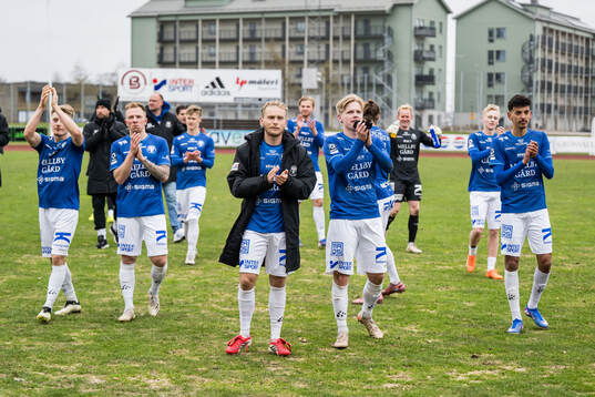 Trelleborgs Johan Brannefalk och Oskar Gabrielsson jublar
