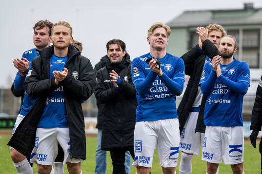 Trelleborgs Johan Brannefalk och Oskar Gabrielsson jublar