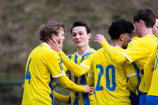 Eskilsminnes Leo Frigell Jansson och Axel Sjöberg  jublar