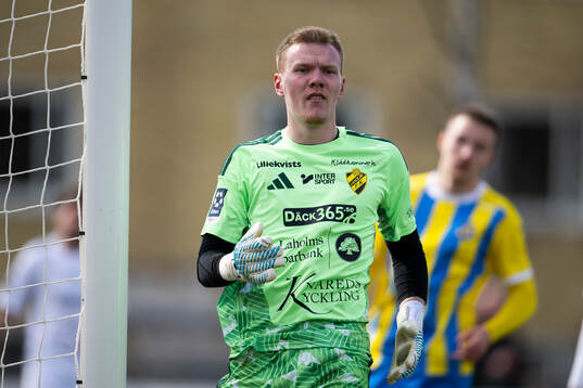 Laholms FKs målvakt Max Johnsson