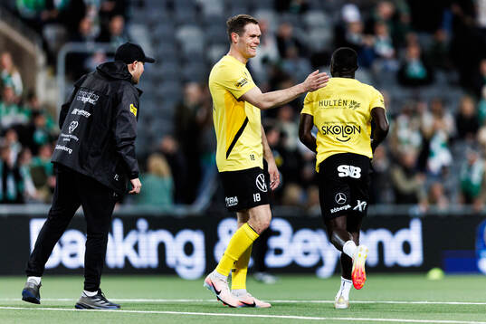 Mjällbys Jacob Bergström och Abdoulie Manneh