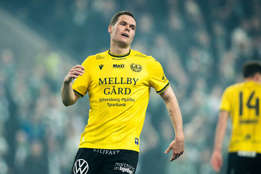 Mjällbys Jacob Bergström deppar