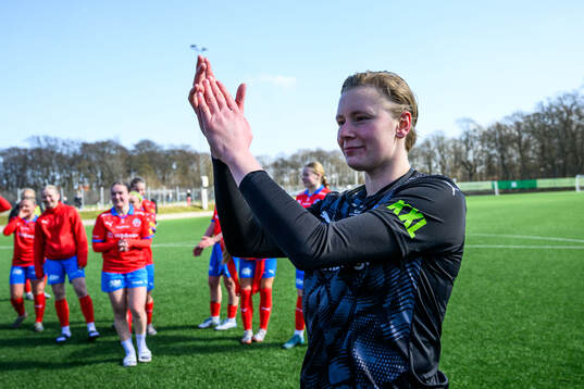 Helsingborgs Hannah Tegestål jublar