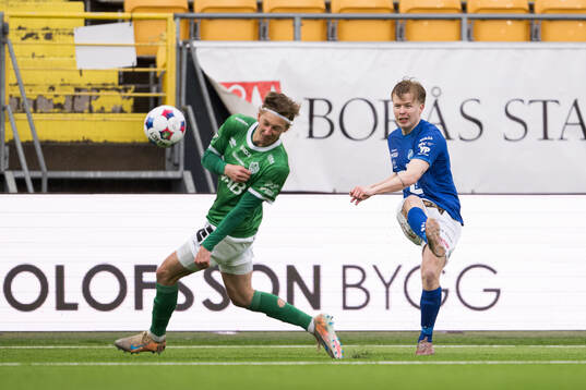 Brages Albin Sporrong och Norrbys Kevin Liimatainen