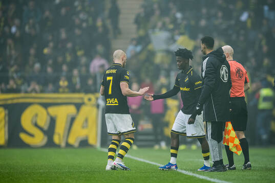 AIKs Amel Mujanic och Axel Kouame