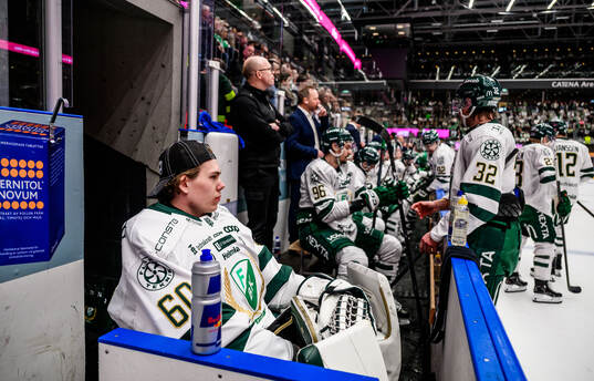 Färjestads målvakt Måns Goos