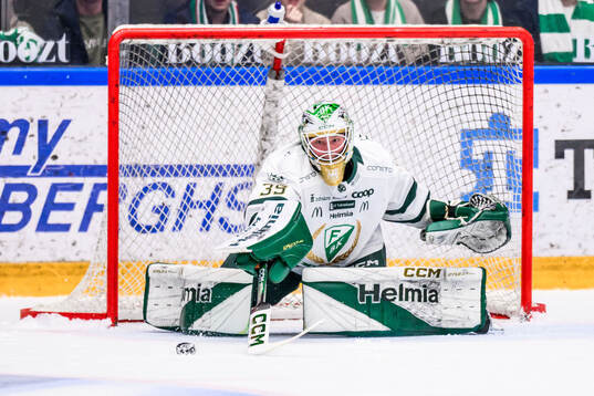 Färjestads målvakt Melker Thelin