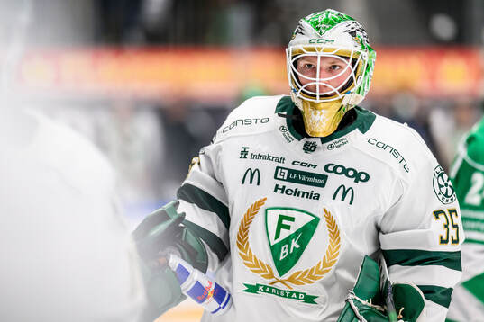 Färjestads målvakt Melker Thelin
