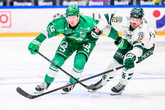 Rögles Fredrik Olofsson och Färjestads Magnus Nygren