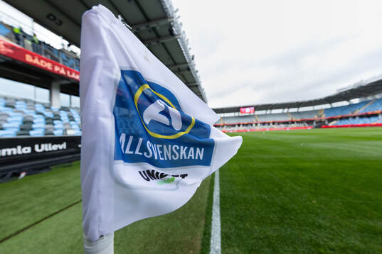 En hörnflagga inne på Gamla Ullevi