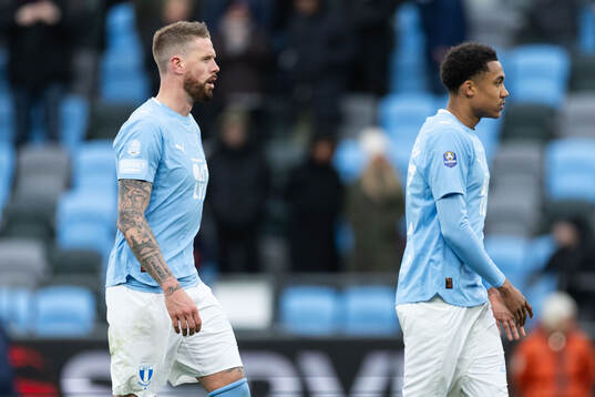 Malmö FFs Pontus Jansson och Theodor Lundbergh deppar