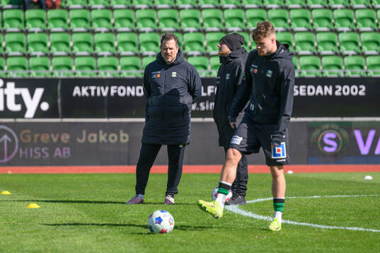 Varbergs assisterande tränare Tobias Hysén och tränare