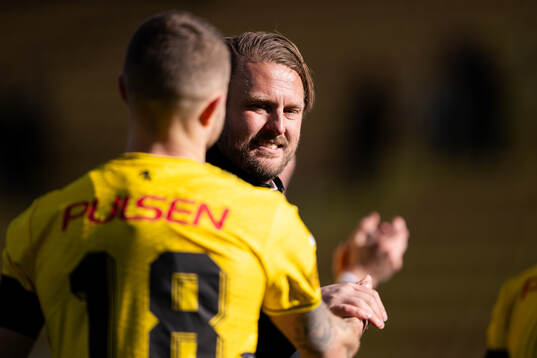 Elfsborgs manager Björn Hamberg jublar