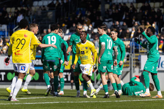 Falkenbergs Wanbe Godwin Aguda reagerar
