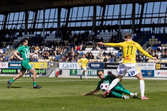 Falkenbergs Hampus Källström och Ljungskiles Ivan Maric
