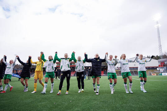 Hammarbys spelare jublar